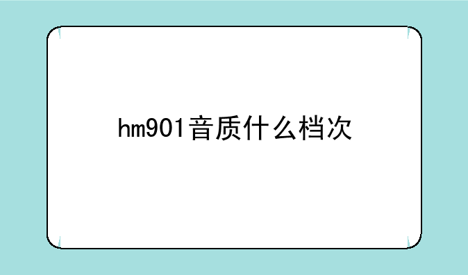 hm901音质什么档次