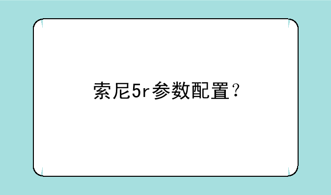 索尼5r参数配置？