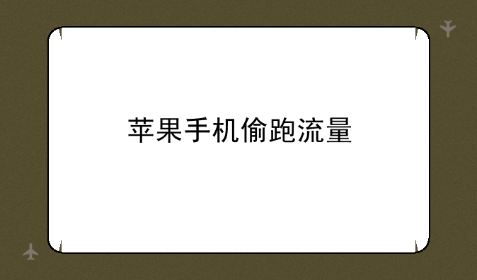苹果手机偷跑流量
