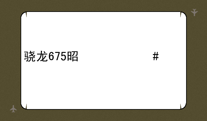 骁龙675是什么水平