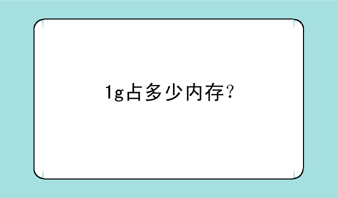 1g占多少内存？