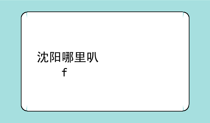 沈阳哪里可以修惠普打印机？