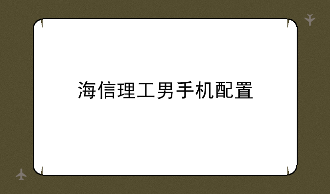 海信理工男手机配置