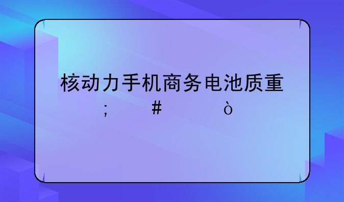 核动力手机商务电池质量怎么样？