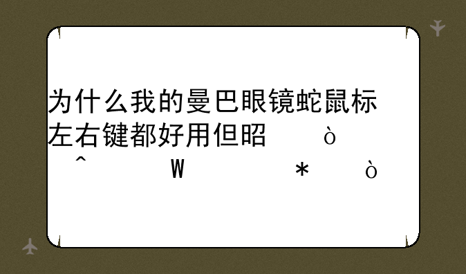 为什么我的曼巴眼镜蛇鼠标左右键都好用但是鼠标无法移动？