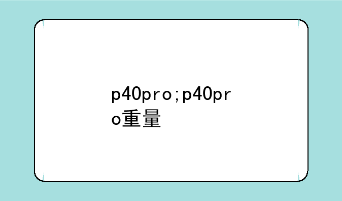 p40pro;p40pro重量