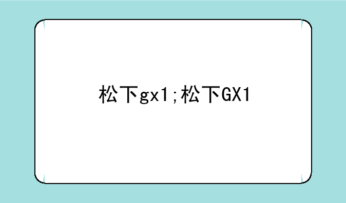松下gx1;松下GX1