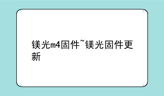 镁光m4固件~镁光固件更新