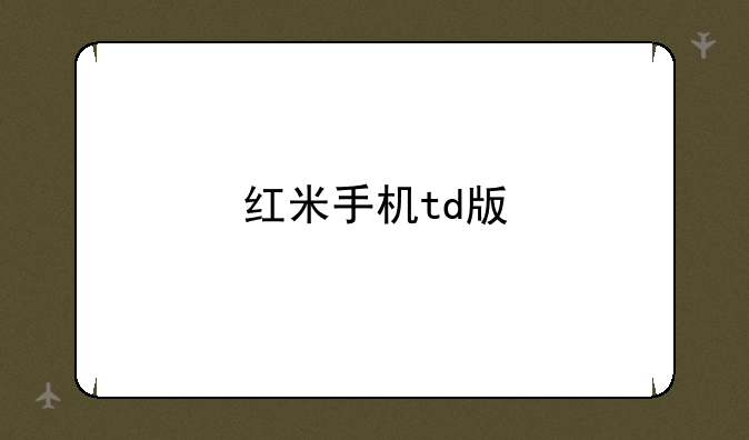 红米手机td版