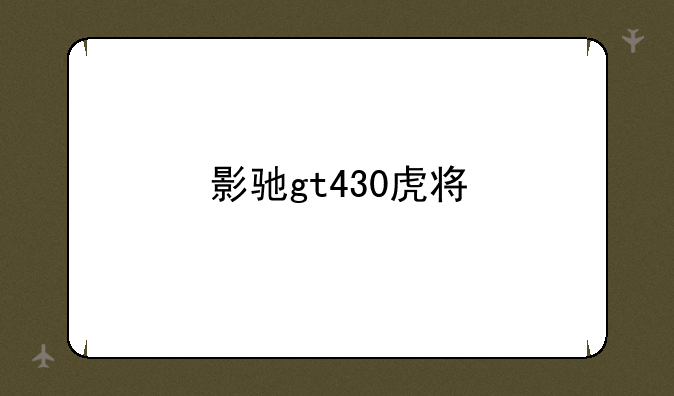 影驰gt430虎将